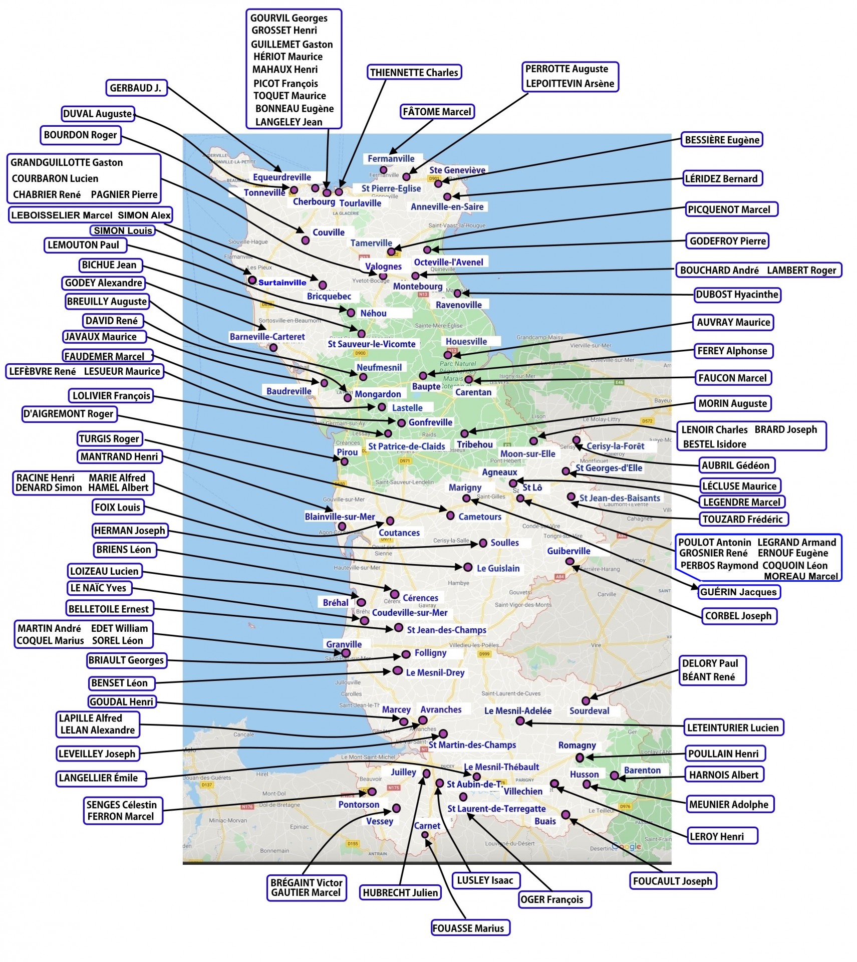 Carte des 